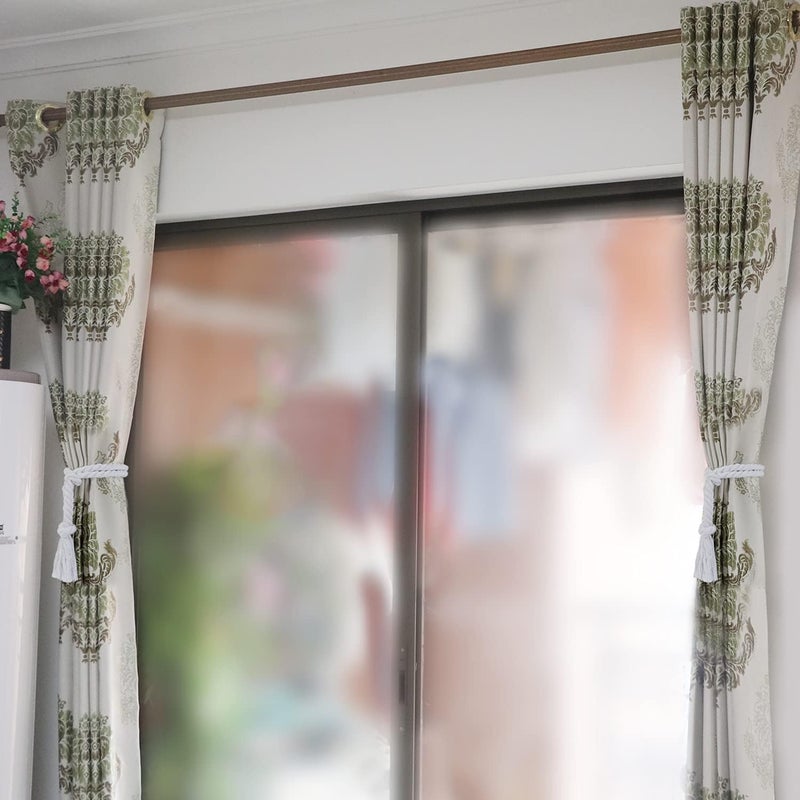 Yteseery Natural Cotton Curtain Tiebacks Decorative Boho Rope Holdbacks Rural Village Style Tassel Drapery Tieback, White 2 Pcs - Image 2
